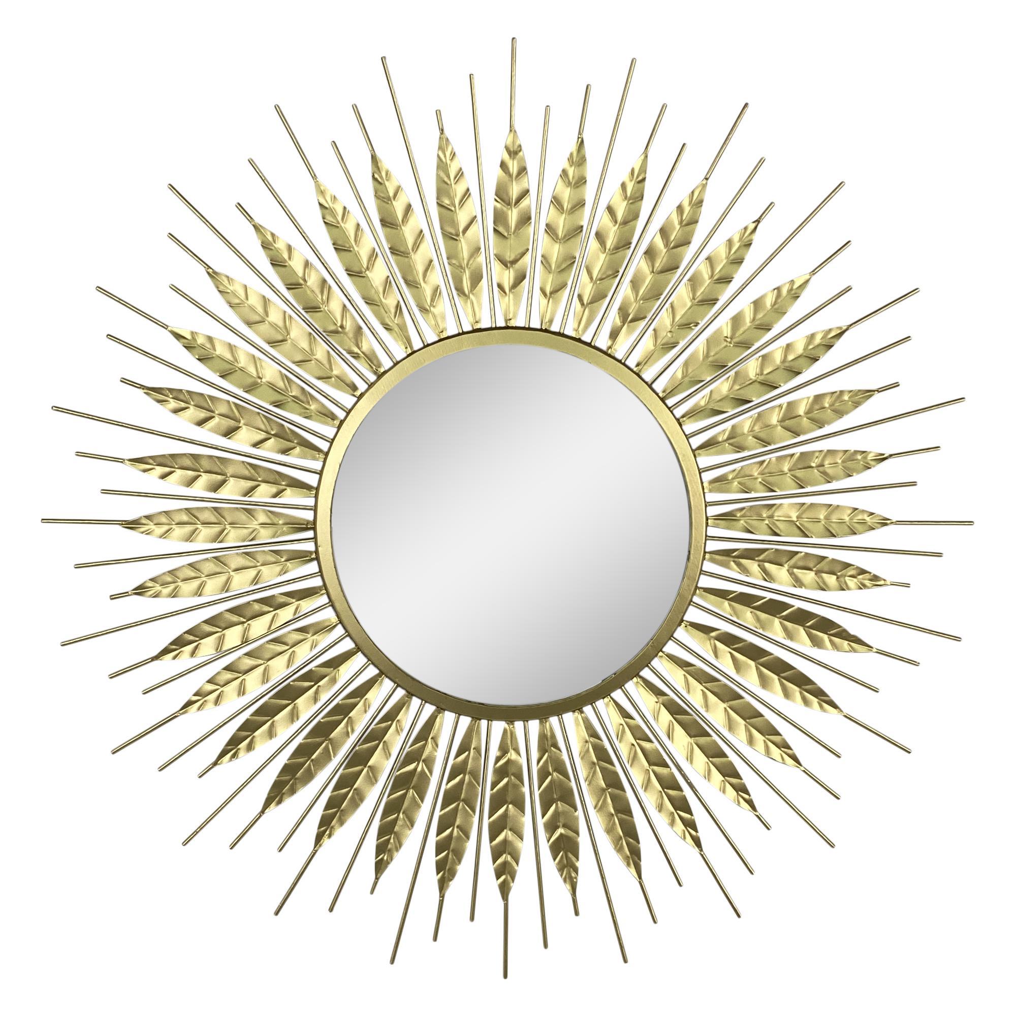 26X26 GOLD FEATHER D?COR MIRROR