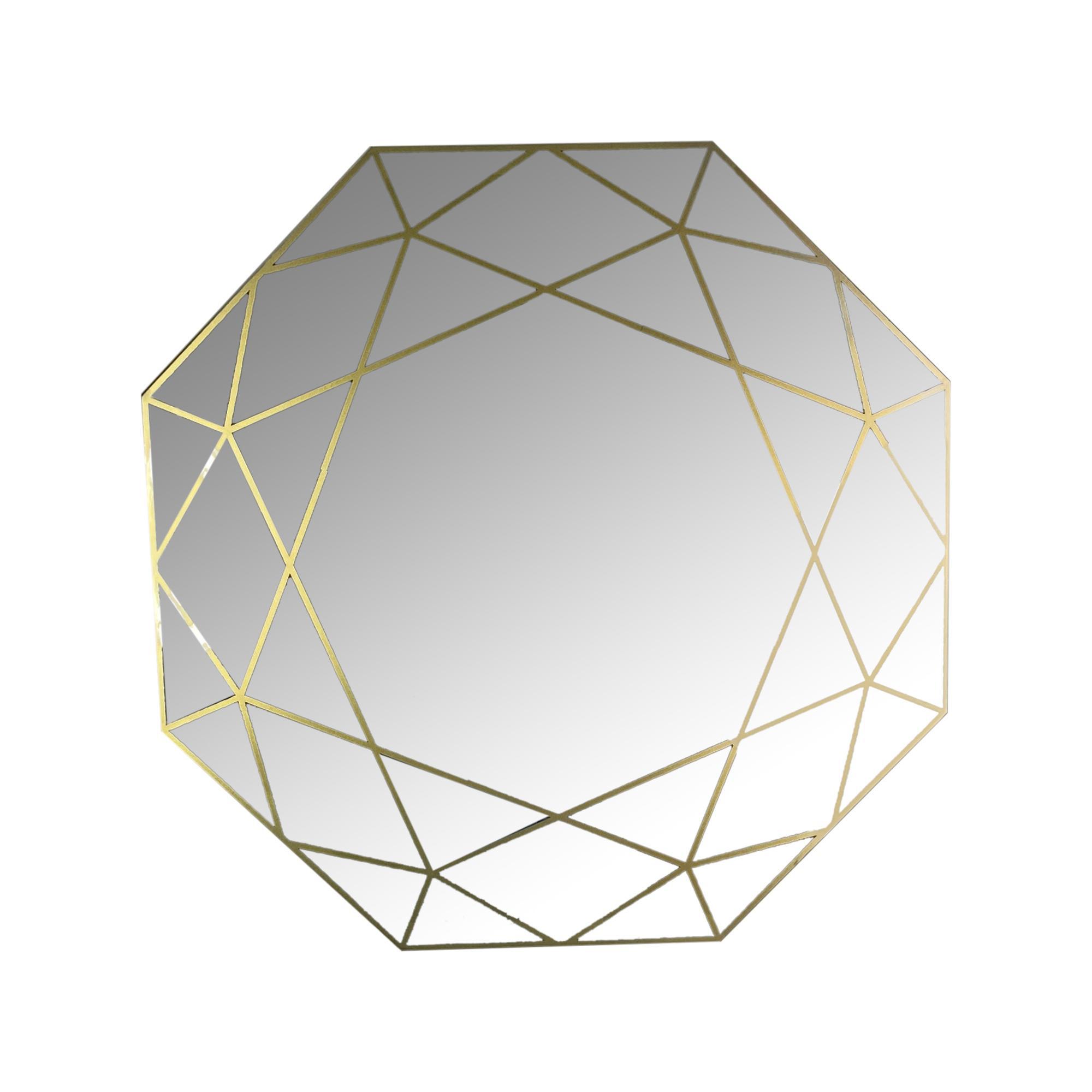 20" GOLD HEXAGON MIRROR