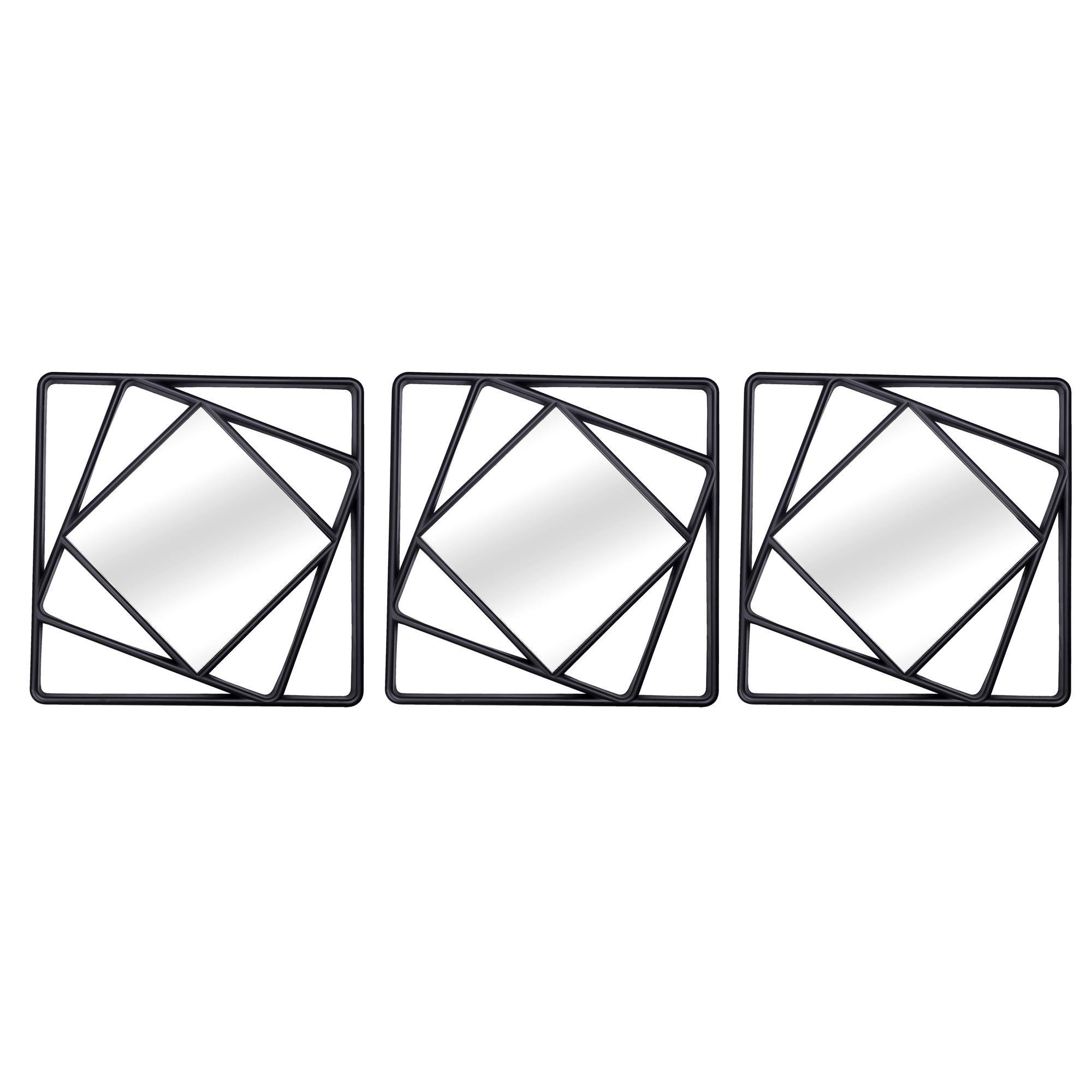 3PC BLACK DIAMOND MIRROR