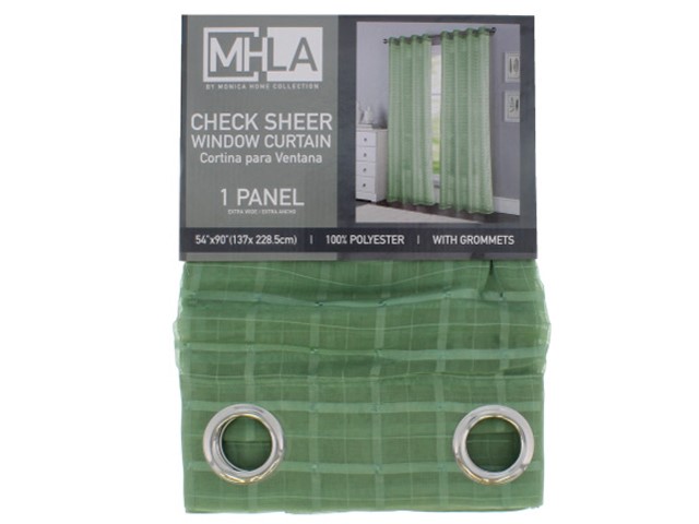 SAGE SHEER  CHECK  PANEL