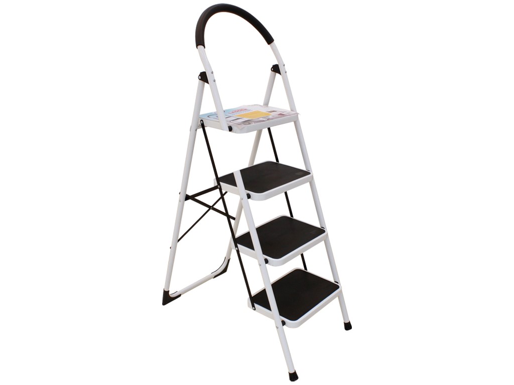 4 STEPS WHITE  STEEL LADDER