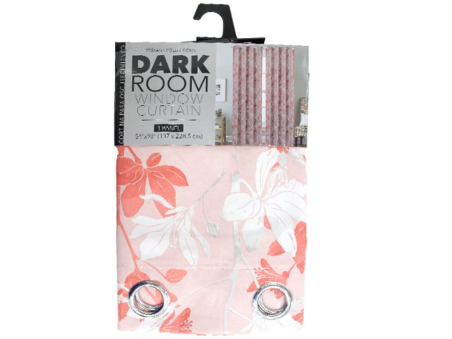 54X90 CORAL BLACKOUT CURTAIN