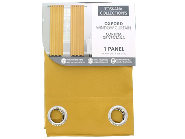 YELLOW SOLID OXFORD CURTAIN