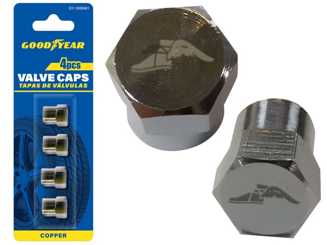 4PCS CHROME VALVE CAPS