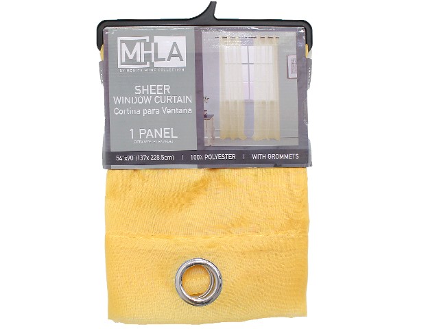 GOLD SOLID SHEER VOILE PANEL