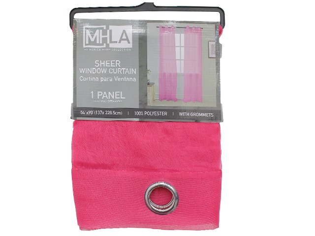 HOT PINK SOLID SHEER VOILE PANEL