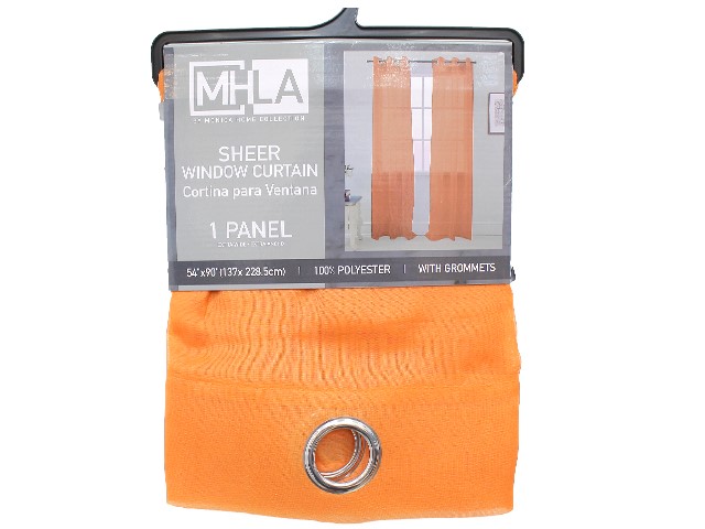 ORANGE SOLID SHEER VOILE PANEL