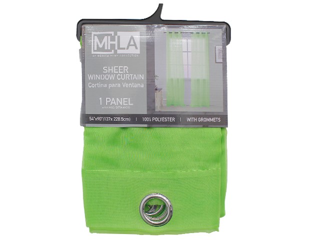 LIME SOLID SHEER VOILE PANEL