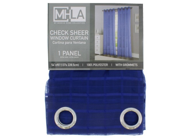 NAVY SHEER  CHECK  PANEL