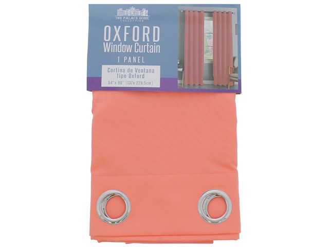 1PC BURNT CORL SOLID WINDW CURTN