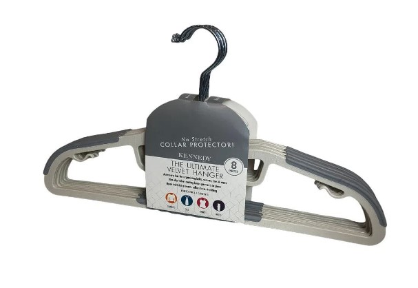 8PC WHITE S-SHPAED HANGER