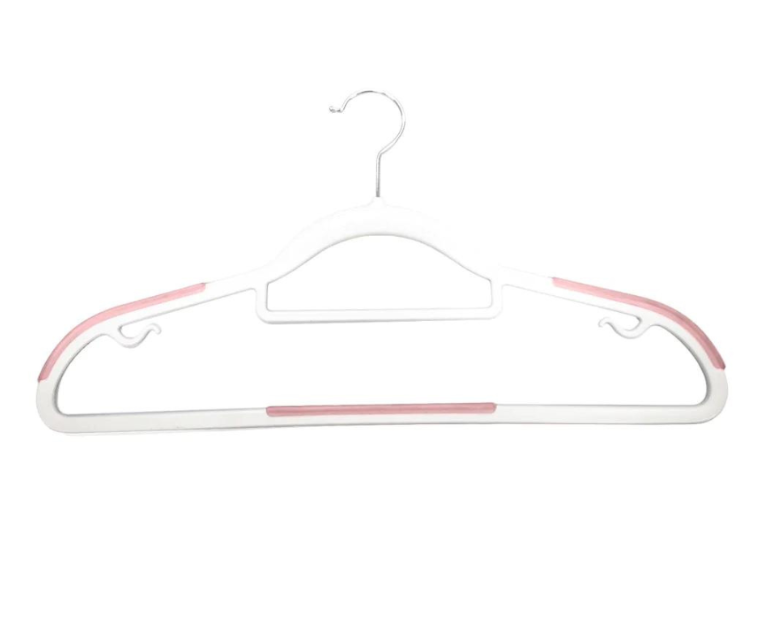 8PC WHITE AND PINK HANGERS