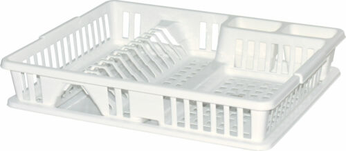 WHITE PLASTIC DISH RACK