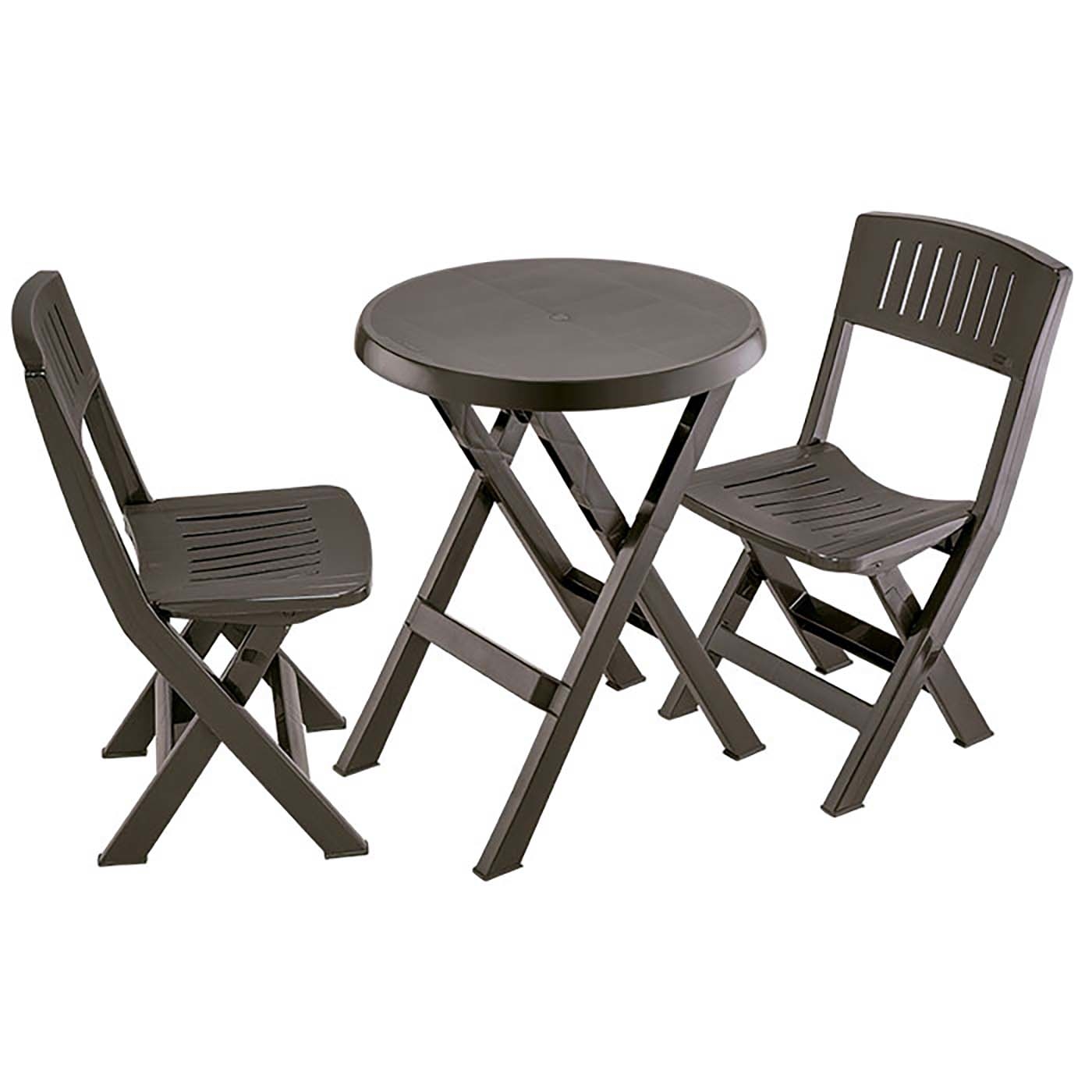 BRWN TABLE&CHAIR FOLDING SET