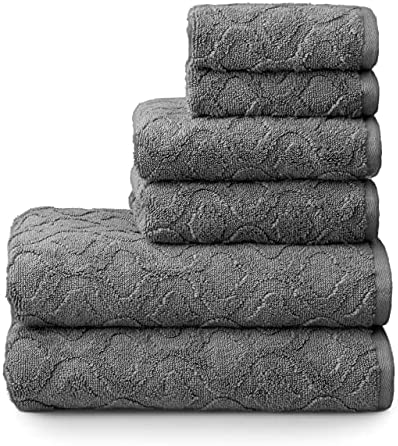 6PC GREY ATHENA TOWEL SET