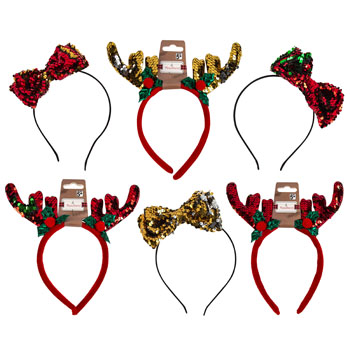 HEADBAND CHRISTMAS SEQUINS