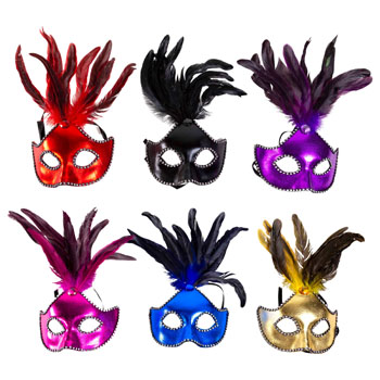 MASK CARNIVALE SHINY 6 ASST. COL