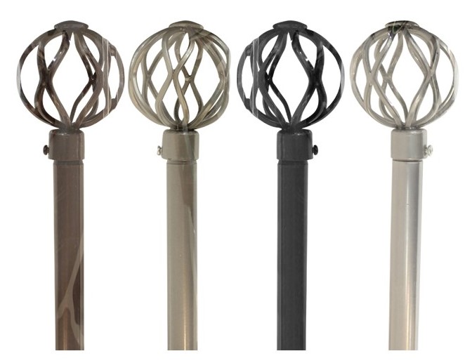 ASST COLORS METAL CURTAIN ROD
