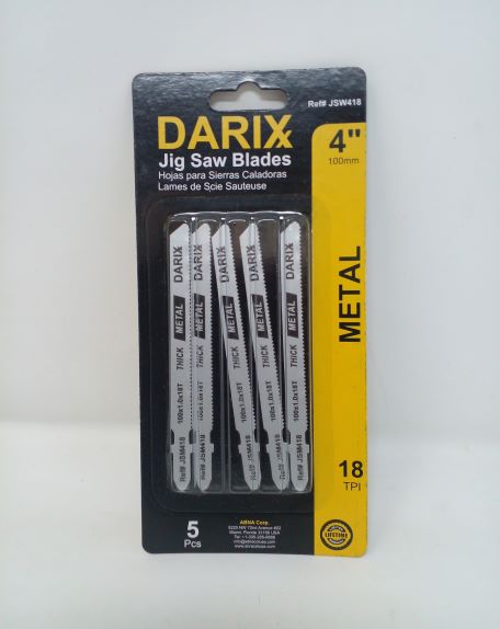 4" JIG SAW BLADES 5PCS - METAL