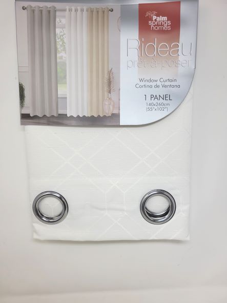 55X102 WHITE WINDOW CURTAIN