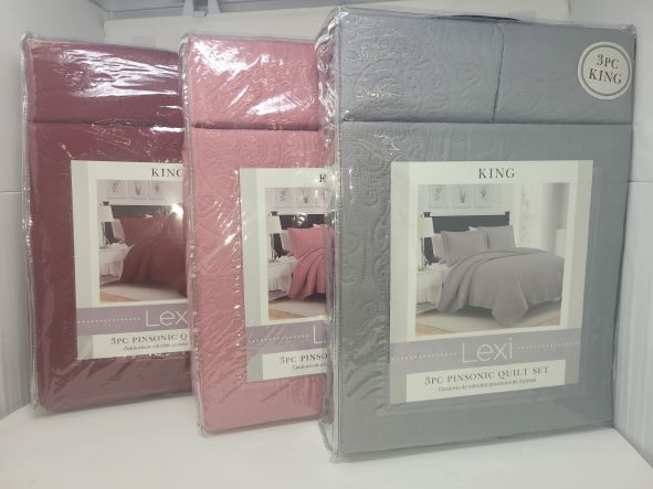 LEXI SOLID QUILT KING 3PC