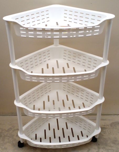 20X32 WHT 4LYER RACK W/WHEELS