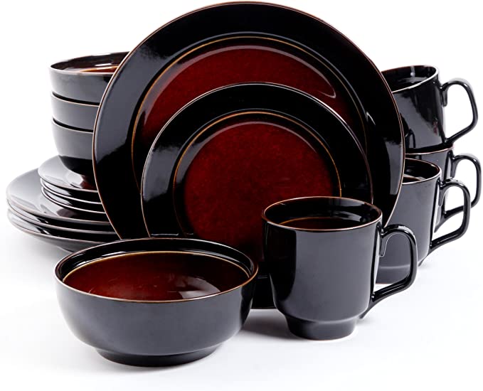 16PC D/WARE RED/BLK SET