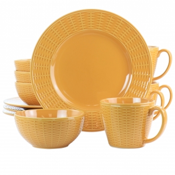12 PC D/WARE RND YELLOW SET