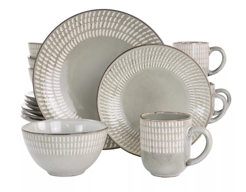 16PC DW SET GREY-RED