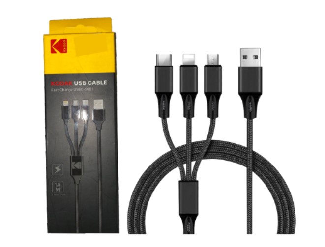 3 IN 1 FAST CHARGING CABLE 5FT