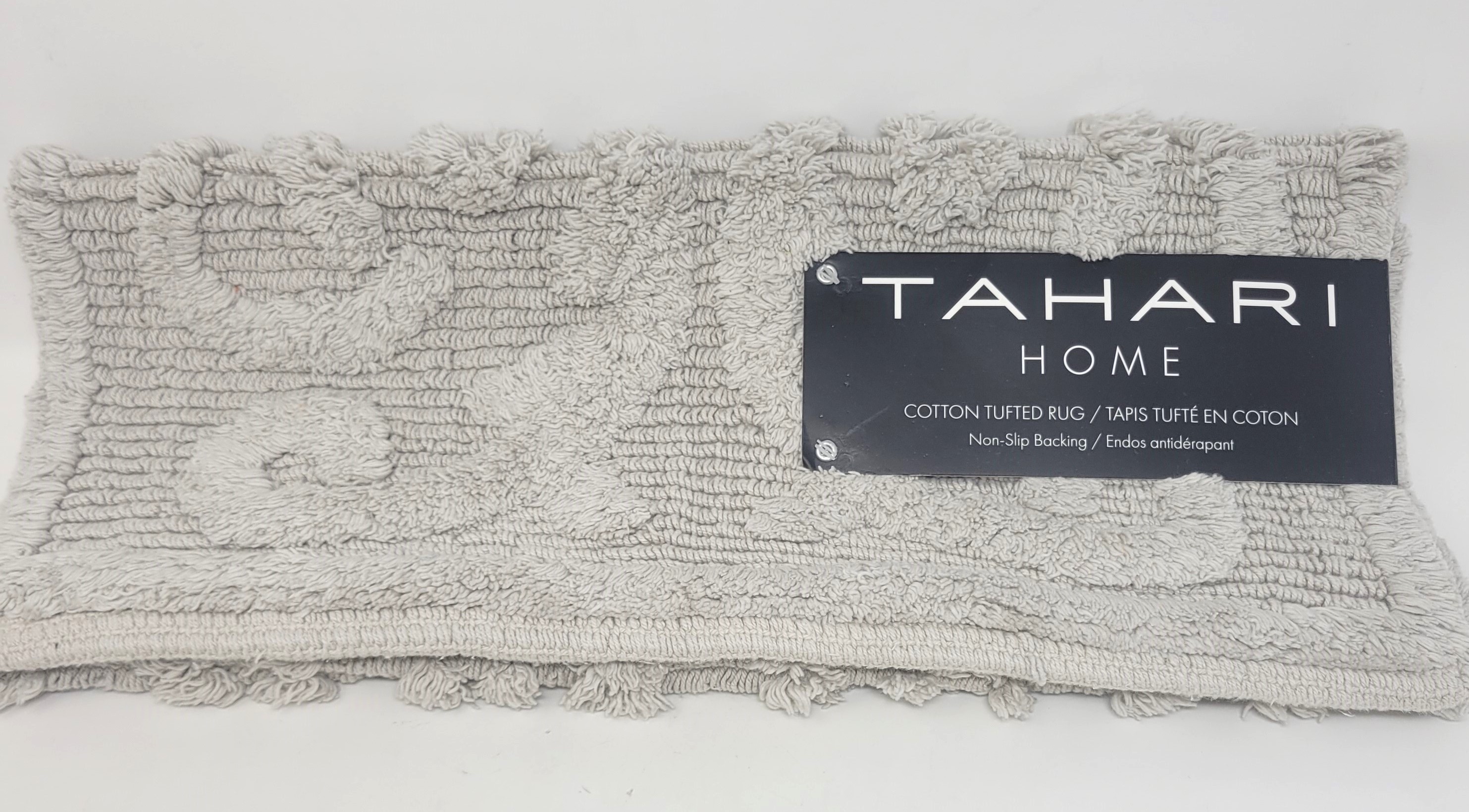 17X24 GRAY TUFTED LOOPED