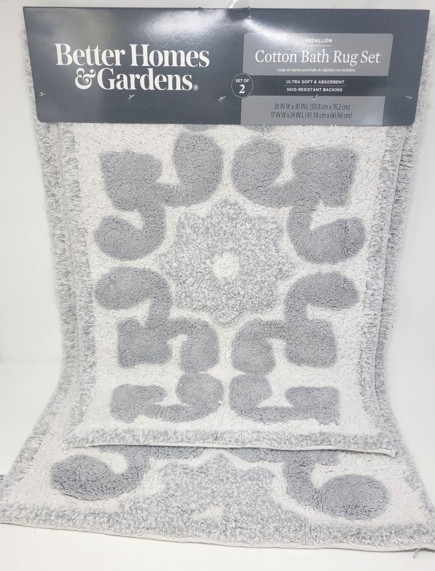 BHG TUFT 2PC RUG SILV GRAY
