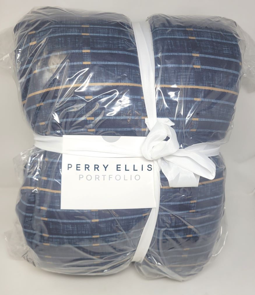 COMFORTER SET NAVY QUEEN