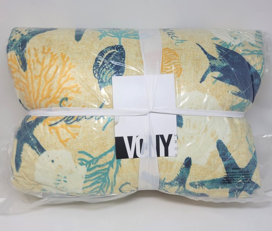 AQUATIC QUILT BLUE 5 PC KING