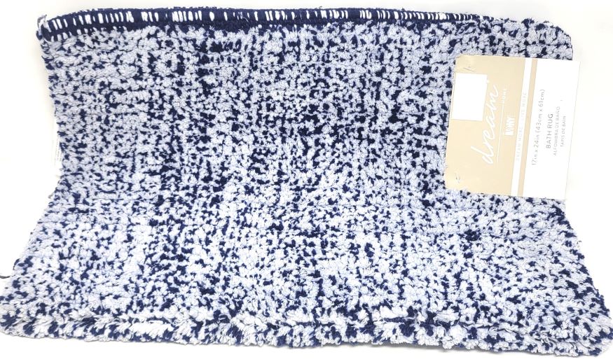 18X24 MICROFIBER NAVY RUG