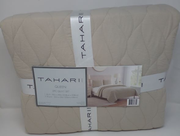 3PC SOLID QUILT QUEEN SET