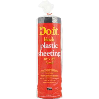 10X25 3MIL BLK POLY FILM