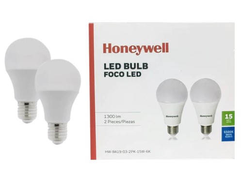 2PK HONEYWELL LED BULB 15W/65K
