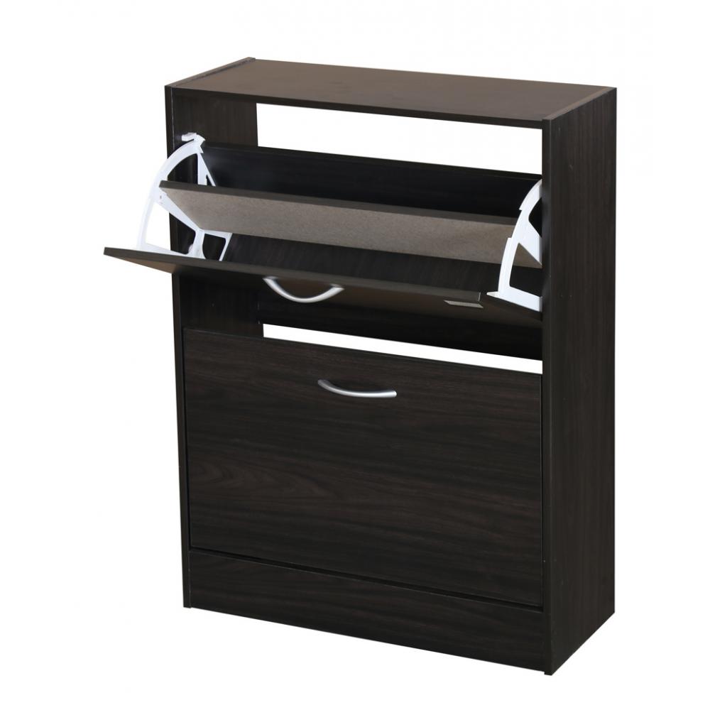2 TIER OAK SHOE RACK