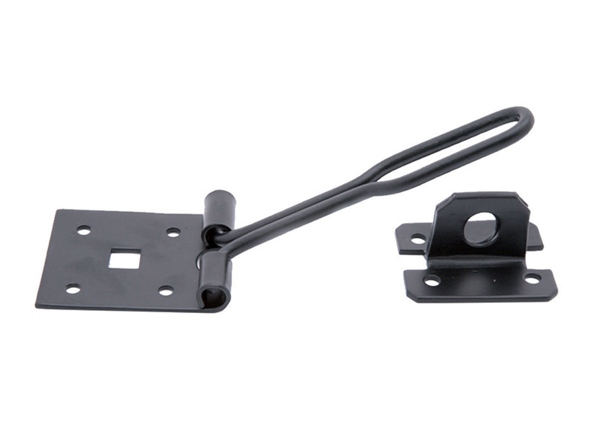 Wire Hasp&Staple 610 Epxy Blk4"