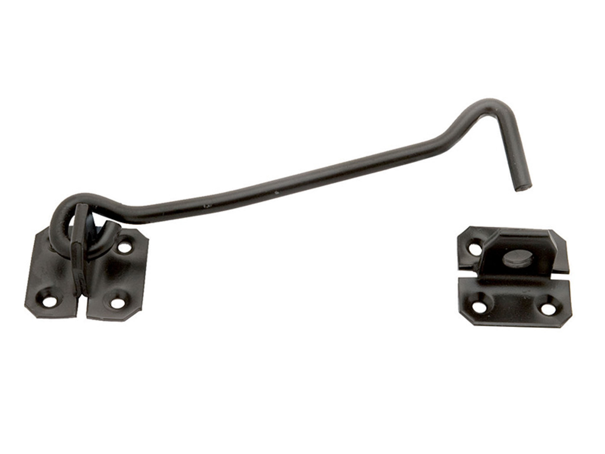 8" CABIN HOOK EPOXY BLK W/SCRW