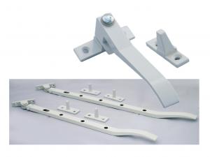 Casement Stay Alu Wht Coated10"