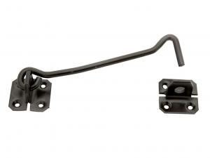 6" CABIN HOOK EPOXY BLK W/SCRW