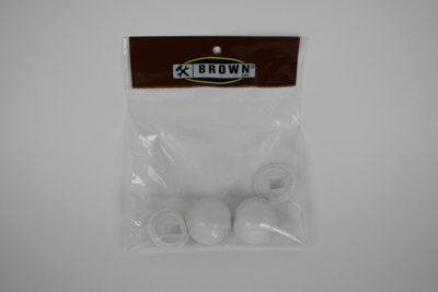 WHITE TOILET SCREW CAPS PAIR
