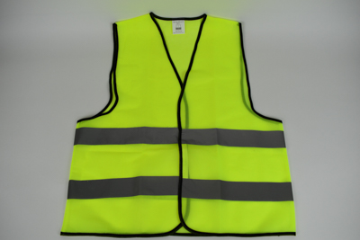 GREEN/BLACK/WHITE SAFETY VEST