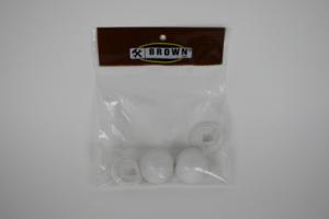 WHITE TOILET SCREW CAPS PAIR
