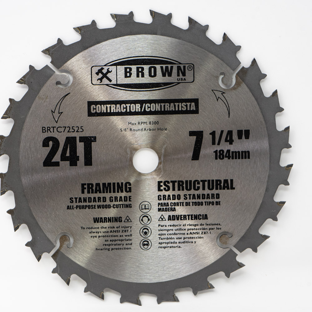 7-1/4" 24T CIRCULAR SAW BLADE