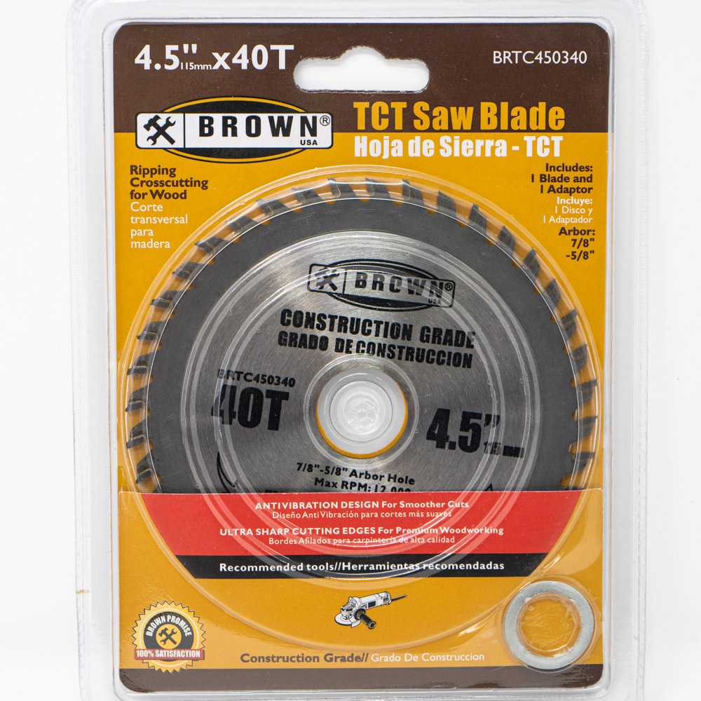 4.5"X40T X3/4 TCT SAW BLADE