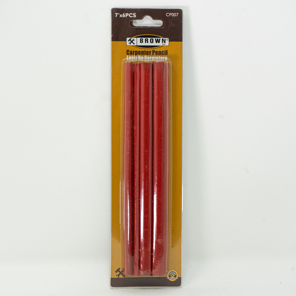 6 PCS FLAT CARPENTER PENCIL