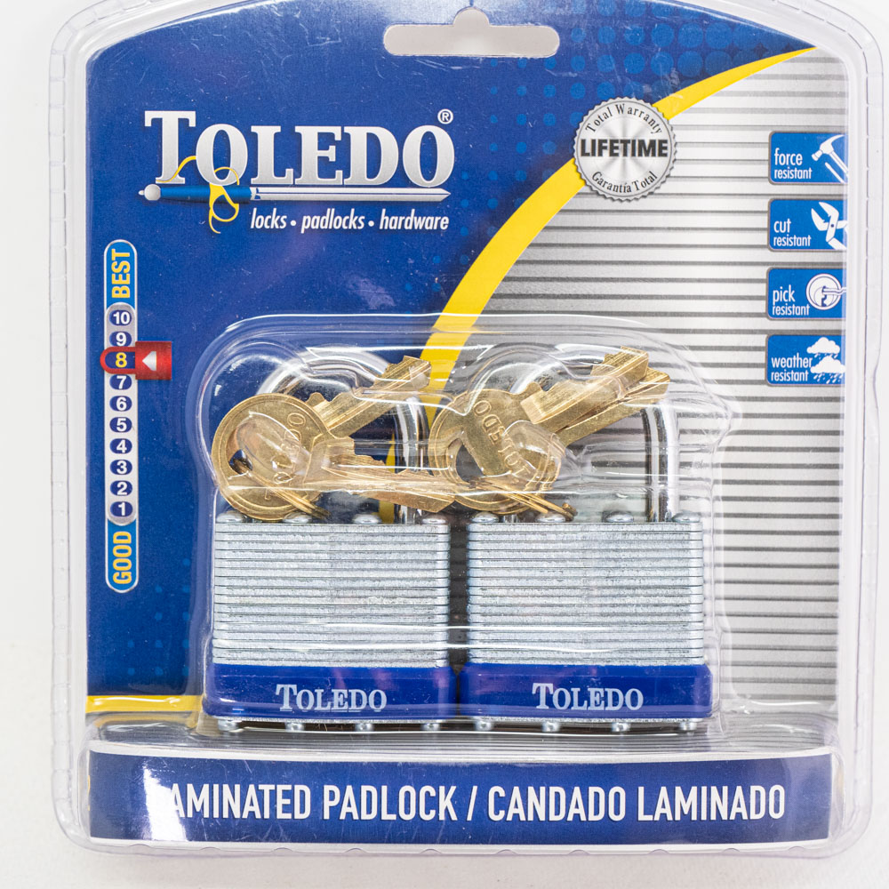 2PK 40MM LAMINATED PADLOCK